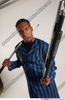 Garson STANDING POSE WITH KATANA AND SHOTGUN